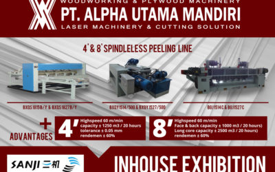 Inhouse Exhibition 4′ & 8′ Spindleless Peeling Line