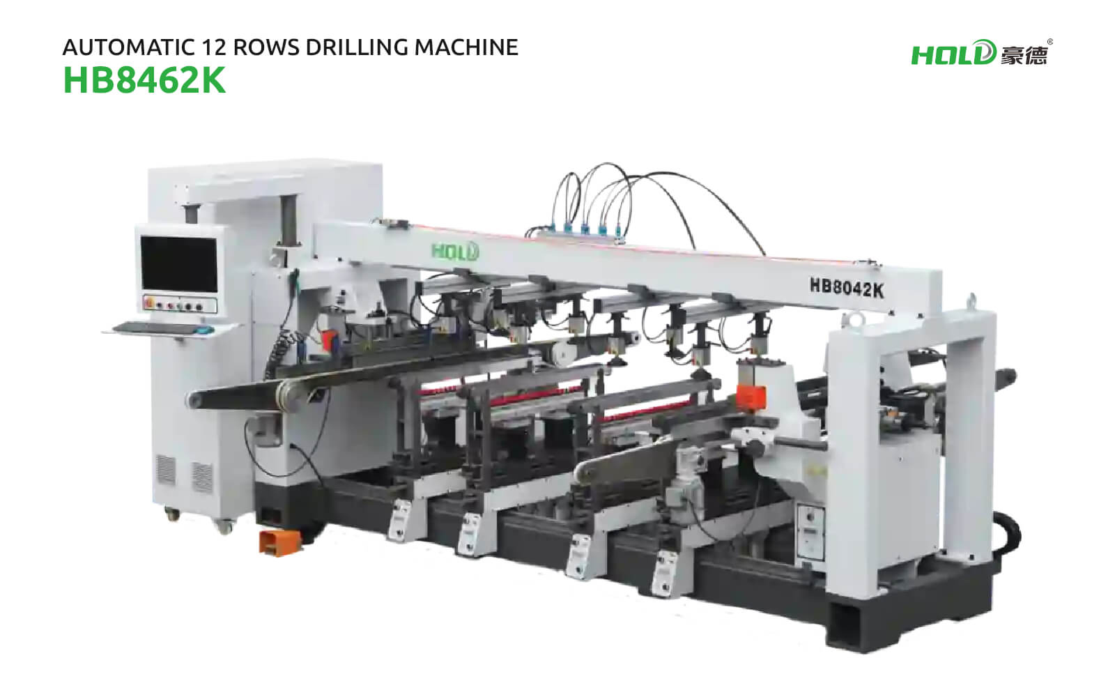 HB8462K – Automatic 12 Rows Drilling Machine