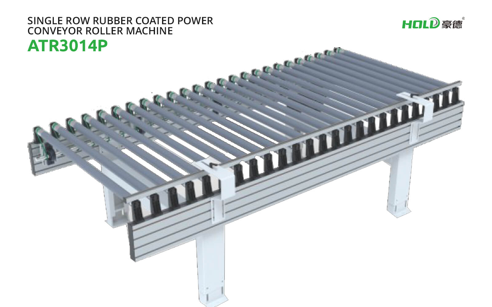 ATR3014P Single Row Rubber Coated Power Conveyor Roller Machine