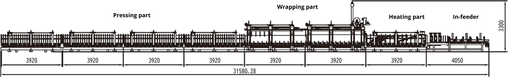 HY-FE-1300W - PUR Glue Panel Wrapping Machine