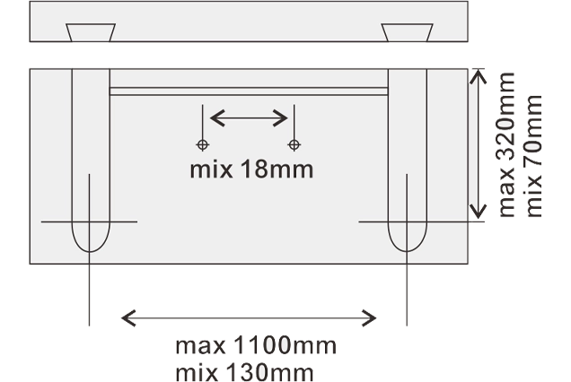 Mortise Dovetail Tenoner - Dimension