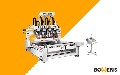 HW-5 Axis-P-4Y-ATC4 CNC 5 Axis Four Head Machining Center (Plane + Cradle)
