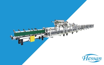 HY-FE-1300W – PUR Glue Panel Wrapping Machine